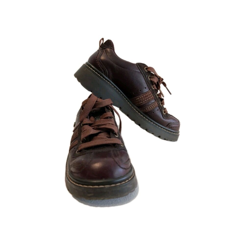 Vintage Skechers Jammers Chunky Shoes 90s Y2K  Size 7 Dark Brown Grunge